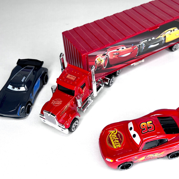 Набор машинок Тачки (автовоз+2 машинки) / Игровой набор металлических ...