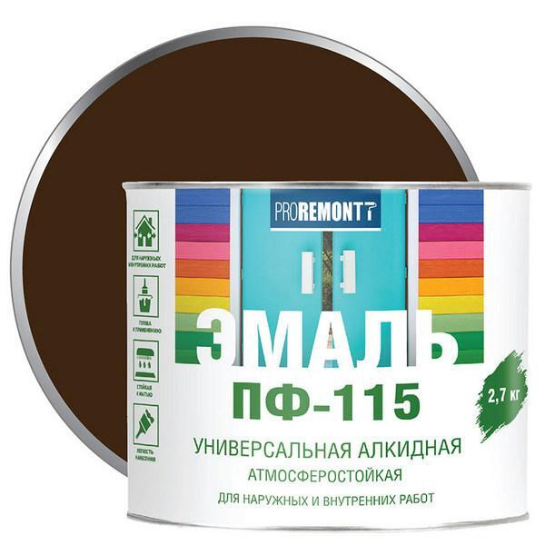 Эмаль Proremontt ПФ-115 профи Гладкая, Алкидная, Глянцевое покрытие ...