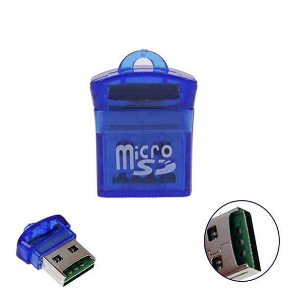 Картридер microSD TF01, sd карта памяти синий, адаптер для ноутбуков ...
