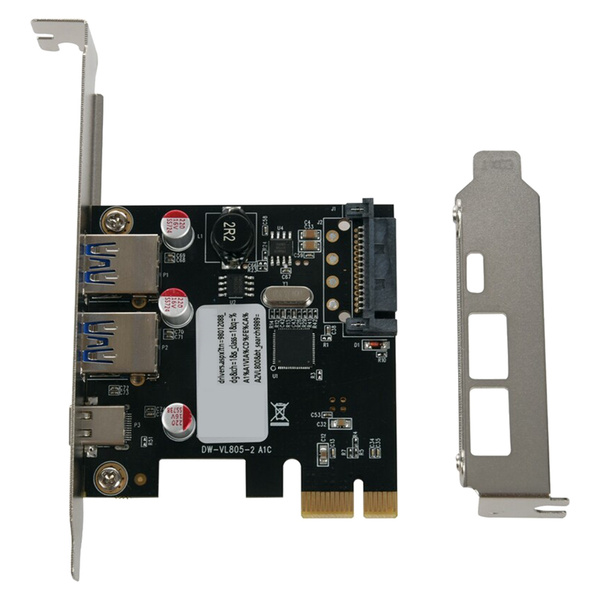 Карта расширения USB 3.1 Type C Pcie Pci-E на 1 USB-адаптер Type C и 2 ...