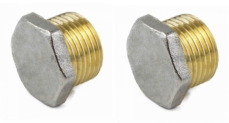 Заглушка 1/2" НР никелированная латунь 2 шт. TIM арт. DT002N, DT002N-2 ...