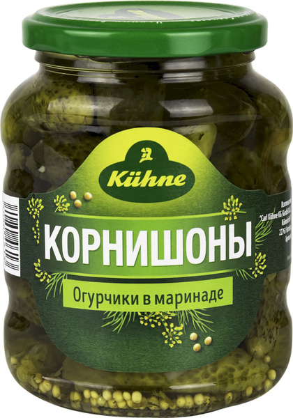 Корнишоны маринованные Kuhne Cornichons, 330 г купить на OZON по низкой ...