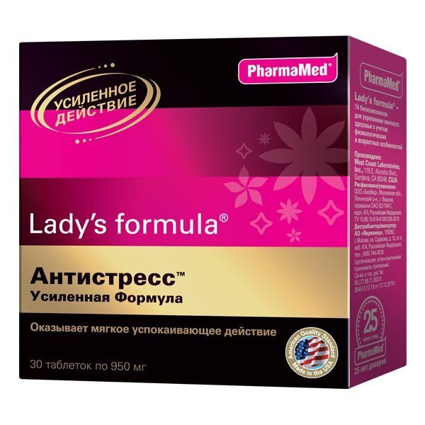 Леди-с формула Антистресс Усиленная формула таб. 950мг №30 (БАД ...