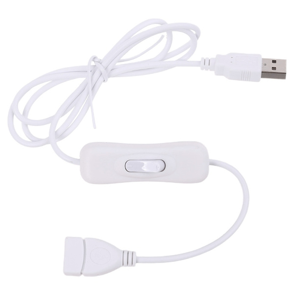 Кабель-переходник,2 метра белого USB2.0 удлинителя с выключателем, 1 шт ...