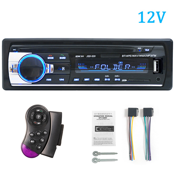 Автомобильное радио 1 DIN 12V, Bluetooth, AUX, USB, с дистанционным ...
