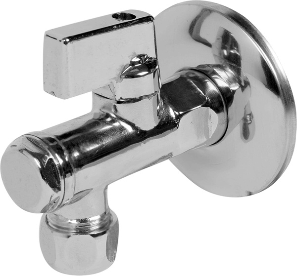 Кран угловой Valtec для подключения смесителя 1/2"х3/8", хромированный ...