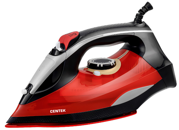 Утюг Centek CT-2362, красный, 3000 Вт/керамическое покрытие/антинакипь ...