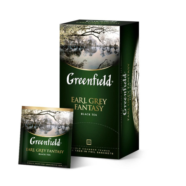 Чай Greenfield Earl Grey Fantasy черный фольгир 25 пакетиков, 2 ...