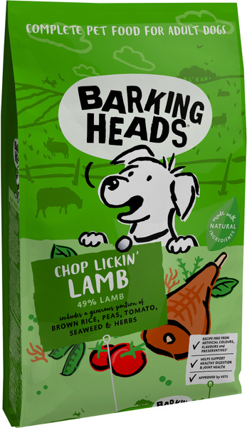 Корм Barking Heads для Собак с ягненком и рисом "Роскошная шевелюра ...