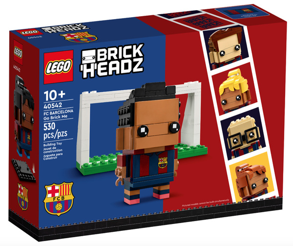 Конструктор LEGO BrickHeadz FC Barcelona Go Brick Me, 530 деталей, 10 ...