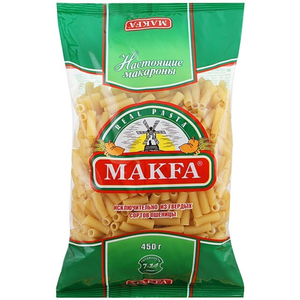 Макаронные изделия Makfa рожки гладкие А высший сорт 400 гр* 3шт ...