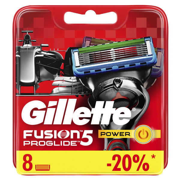 Сменные кассеты для бритвы Gillette Fusion5 ProGlide Power, 8 шт ...