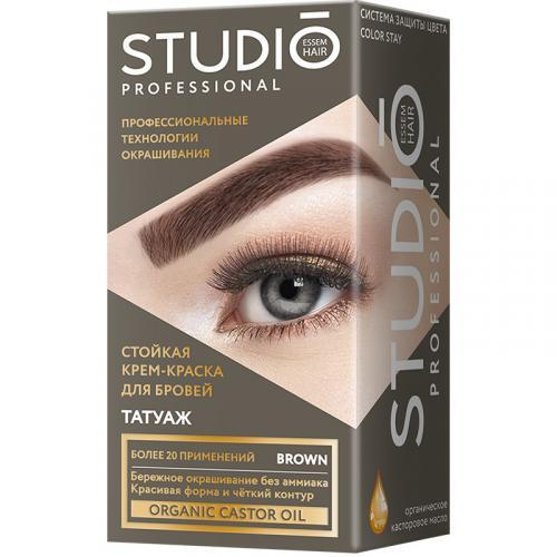 Studio Professional Крем-краска стойкая для бровей с эффектом татуажа ...