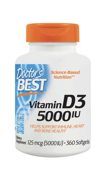 Doctor's Best Витамин Д3 5000IU , Vitamin D3 5000 , Витаминный комплекс ...
