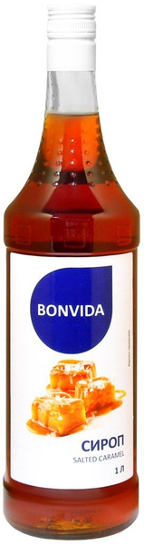 Сироп BONVIDA со вкусом Соленая карамель, 1 л - купить с доставкой по ...