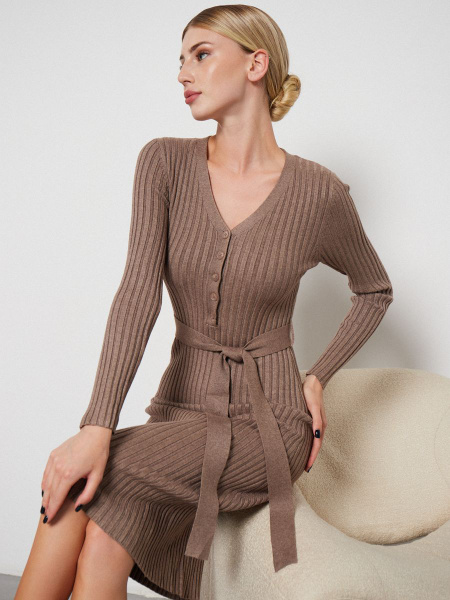 Платье вязаное женское офисное Sansa, Женский, На любой сезон, размер ...