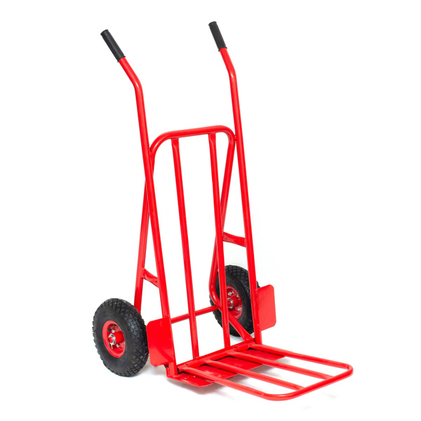 Грузовая тележка двухколесная, складская телега с пневматическими ...