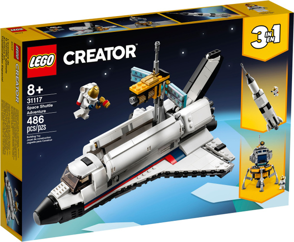 лего Creator 3-in-1 серия, LEGO 31117 Приключения на космическом шаттле ...