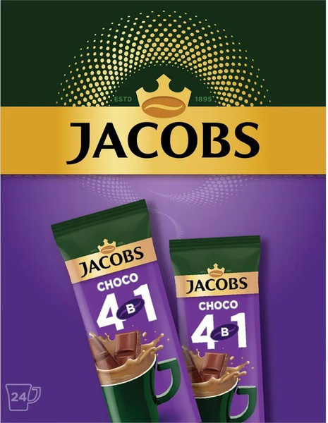 Напиток кофейный растворимый в стиках Jacobs Monarch 4 в 1 "CHOCO" 13 ...