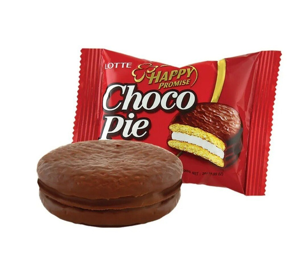 Печенье LOTTE Choco Pie, перекус орион Чоко Пай для детей в школу ...