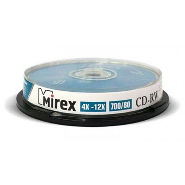 Mirex Диск для записи CD-RW, 10 шт - купить с доставкой по выгодным ...