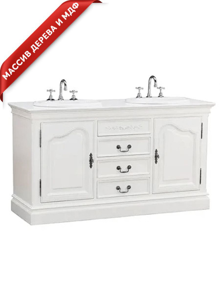 Инлавка Тумба под раковину, 160х55х89 см, Тумба под раковину двойная ...