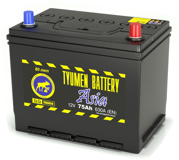 Аккумулятор автомобильный 12v 75 Ah TYUMEN BATTERY ASIA 75 Ah 630 A ...