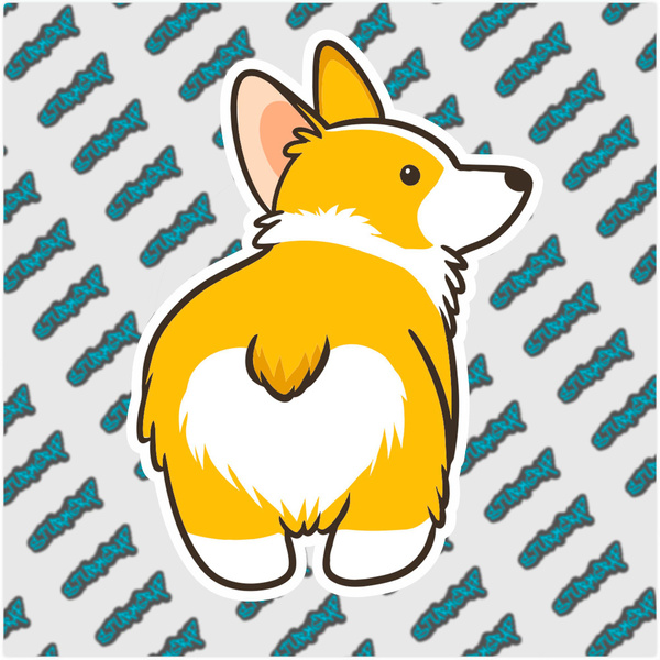 Наклейка на ноутбук / наклейка на авто - Корги - купить с доставкой по ...