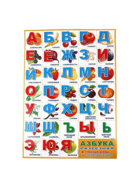 Азбука разрезная. А2. ПЛ - 6098. Плакат - купить с доставкой по ...