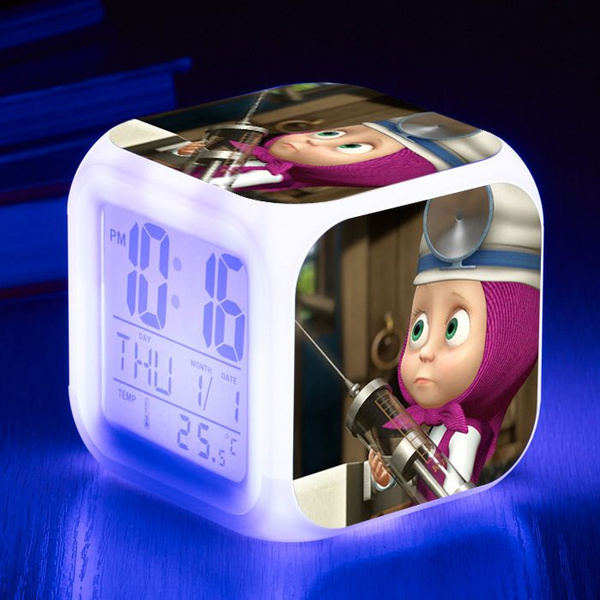 Электронный будильник из мультфильма,Маша и медведь,clock купить по ...