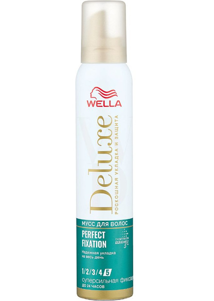 Мусс для волос Wella Deluxe Perfect Fixation суперсильная фиксация ...