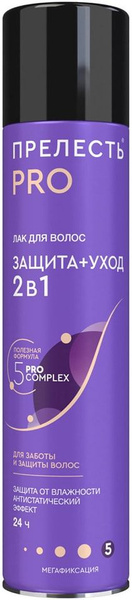 Характеристики Лак для волос Прелесть Professional Защита ...