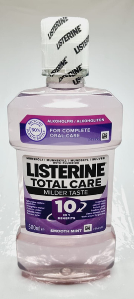 ОПОЛАСКИВАТЕЛЬ ДЛЯ ПОЛОСТИ РТА LISTERINE Total Care smooth mint 10 в 1 ...