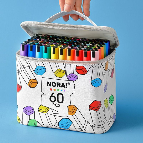 Маркеры акриловые набор 60 цветов. Художественные профессиональные ...