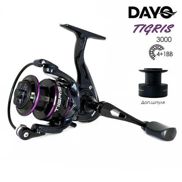 Катушка Dayo TIGRIS, Безынерционная, 3000, Передний + Задний фрикцион ...