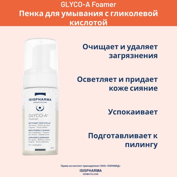 Пенка для умывания с гликолевой кислотой очищающее средство для лица с ...