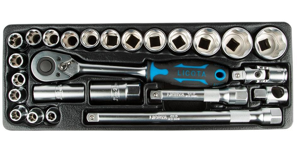 Набор торцевых головок 1/2" в ложементе 8 - 32 мм, 25 пр. LICOTA ACK ...
