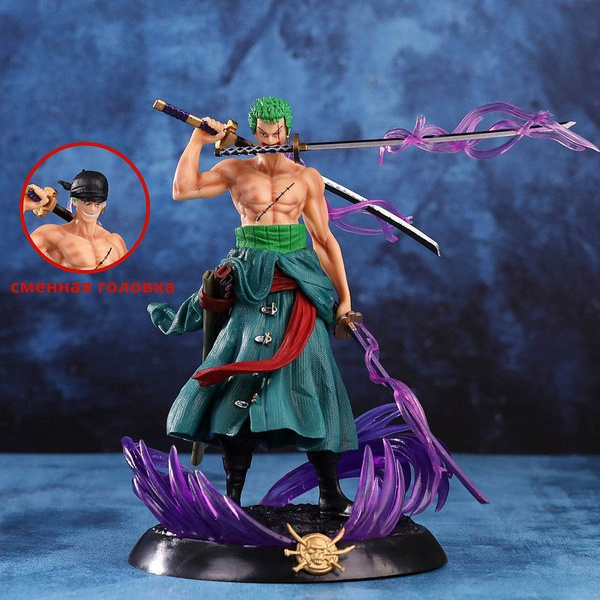 Фигурка знаменитого пирата Зоро из One Piece (с возможностью смены ...