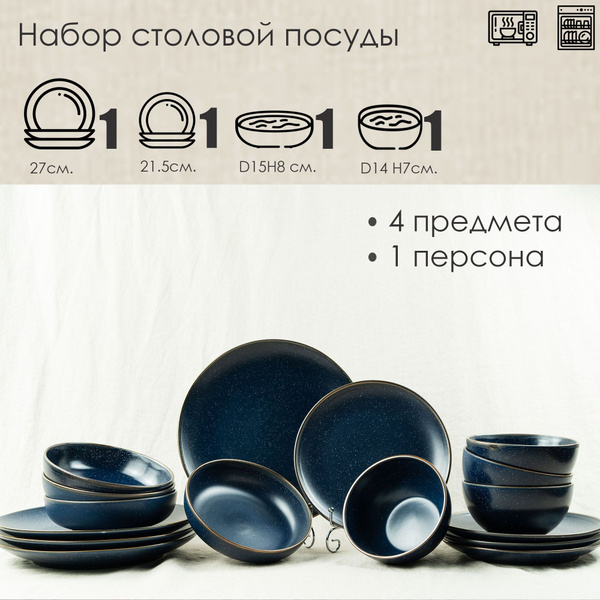 MIXOM Сервиз обеденный из 4 предм., количество персон: 1 - купить с ...