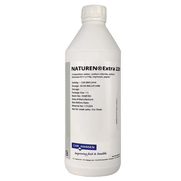 Сычужный фермент Hansen Naturen Extra 220, 1 литр - купить с доставкой ...