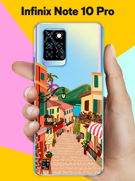 Силиконовый чехол на Infinix Note 10 Pro Город 20 / для Инфиникс Ноут ...