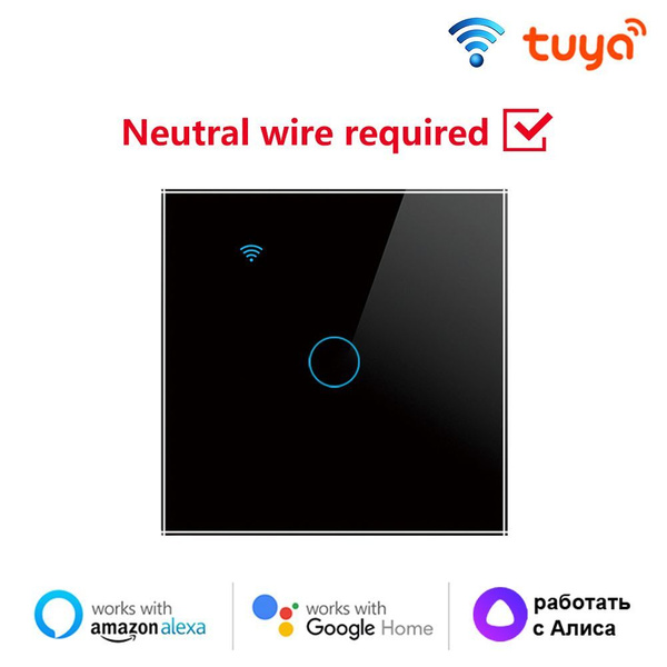 Умный сенсорный выключатель, настенная кнопка с таймером Wi-Fi, 1 ...
