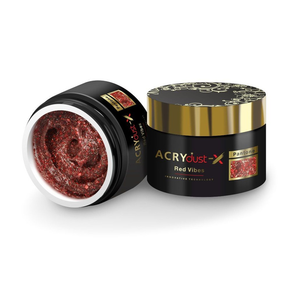 Акригель для наращивания ногтей с блёстками 9 Free ACRYDUST-X Red Vibes ...