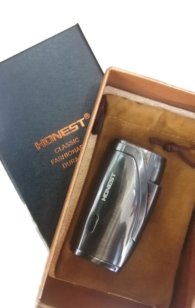 Газовая зажигалка, подарочная HONEST /турбо зажигалка для сигар ...