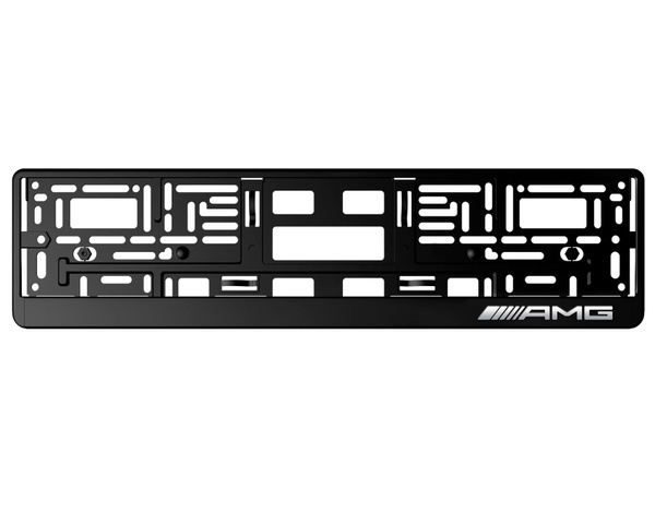 Какие рамки для номеров запрещены законом фото Рамка для номера автомобиля AMG - черная с рельефной хромированной надписью - ку