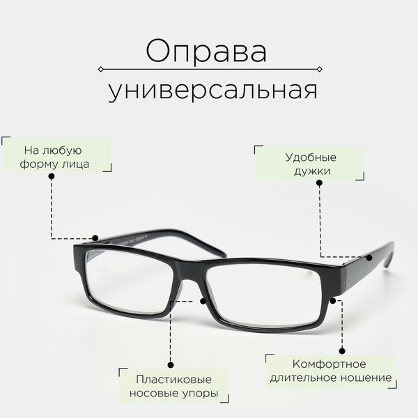 Очки для зрения стеклянные линзы +0.50/очки для чтения 62-64 - купить с ...