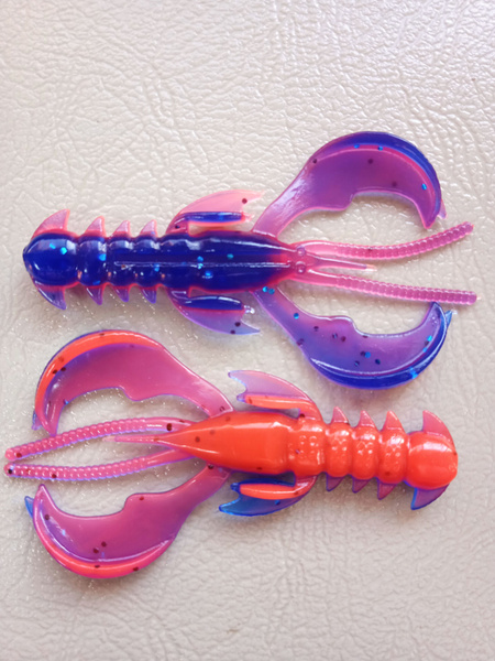 Силиконовая приманка Рак (Yabby) 80 мм, Фиолетово-красный (Violet-fire ...