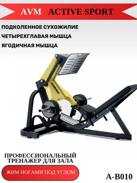 Профессиональный тренажер для зала Жим ногами под углом A-B010A купить ...