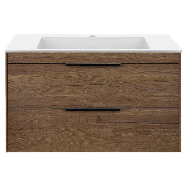 Тумба с раковиной из искусственного камня Vincea Chiara 2D 800 T.Oak ...