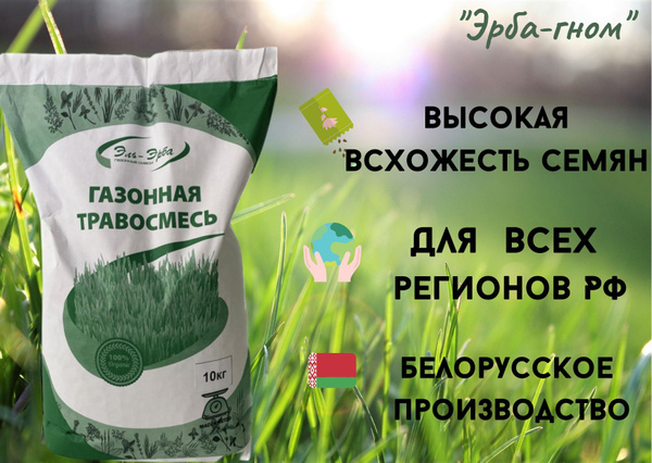 Газонные травы газоны Эль-Эрба Газонная травосмесь "Эрба-гном" - купить ...
